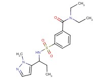 N,N-diethyl-3-({[1-(1-methyl-1H-pyrazol-5-yl)propyl]amino}sulfonyl)benzamide