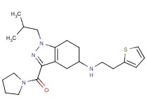 1-isobutyl-3-(1-pyrrolidinylcarbonyl)-N-[2-(2-thienyl)ethyl]-4,5,6,7-tetrahydro-1H-indazol-5-amine