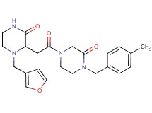 4-{[1-(3-furylmethyl)-3-oxo-2-piperazinyl]acetyl}-1-(4-methylbenzyl)-2-piperazinone
