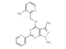 1,3-dimethyl-N-[(3-methyl-2-pyridinyl)methyl]-6-(2-pyridinyl)-1H-pyrazolo[3,4-d]pyrimidin-4-amine
