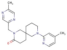 2-[(5-methyl-2-pyrazinyl)methyl]-8-(4-methyl-2-pyridinyl)-2,8-diazaspiro[5.5]undecan-3-one