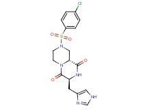(3S*,9aR*)-8-[(4-chlorophenyl)sulfonyl]-3-(1H-imidazol-4-ylmethyl)tetrahydro-2H-pyrazino[1,2-a]pyrazine-1,4(3H,6H)-dione