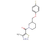 3-[(4-fluorophenoxy)methyl]-1-[(4-methyl-1,2,3-thiadiazol-5-yl)carbonyl]piperidine