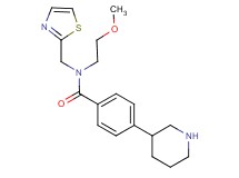 N-(2-methoxyethyl)-4-piperidin-3-yl-N-(1,3-thiazol-2-ylmethyl)benzamide
