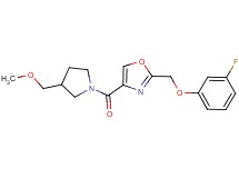 2-[(3-fluorophenoxy)methyl]-4-{[3-(methoxymethyl)-1-pyrrolidinyl]carbonyl}-1,3-oxazole