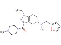1-ethyl-N-(2-furylmethyl)-N-methyl-3-[(4-methyl-1-piperazinyl)carbonyl]-4,5,6,7-tetrahydro-1H-indazol-5-amine