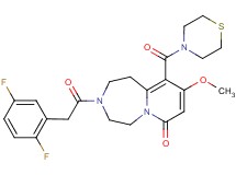 3-[(2,5-difluorophenyl)acetyl]-9-methoxy-10-(4-thiomorpholinylcarbonyl)-2,3,4,5-tetrahydropyrido[1,2-d][1,4]diazepin-7(1H)-one