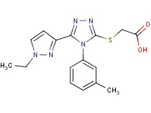 {[5-(1-ethyl-1H-pyrazol-3-yl)-4-(3-methylphenyl)-4H-1,2,4-triazol-3-yl]thio}acetic acid