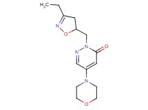 2-[(3-ethyl-4,5-dihydro-5-isoxazolyl)methyl]-5-(4-morpholinyl)-3(2H)-pyridazinone
