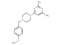 4-methyl-6-{4-[4-(methylthio)benzyl]piperazin-1-yl}pyrimidin-2-amine