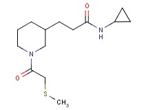 N-cyclopropyl-3-{1-[(methylthio)acetyl]-3-piperidinyl}propanamide