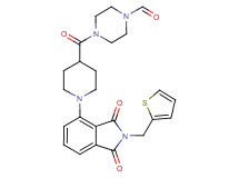 4-({1-[1,3-dioxo-2-(2-thienylmethyl)-2,3-dihydro-1H-isoindol-4-yl]-4-piperidinyl}carbonyl)-1-piperazinecarbaldehyde