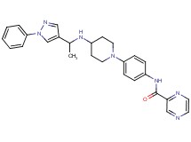 N-[4-(4-{[1-(1-phenyl-1H-pyrazol-4-yl)ethyl]amino}-1-piperidinyl)phenyl]-2-pyrazinecarboxamide