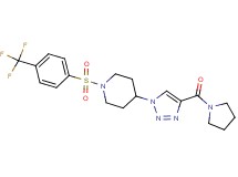 4-[4-(1-pyrrolidinylcarbonyl)-1H-1,2,3-triazol-1-yl]-1-{[4-(trifluoromethyl)phenyl]sulfonyl}piperidine