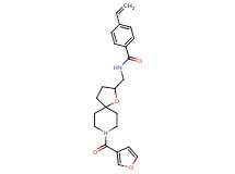 N-{[8-(3-furoyl)-1-oxa-8-azaspiro[4.5]dec-2-yl]methyl}-4-vinylbenzamide