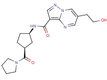 6-(2-hydroxyethyl)-N-[(1R*,3S*)-3-(1-pyrrolidinylcarbonyl)cyclopentyl]pyrazolo[1,5-a]pyrimidine-3-carboxamide