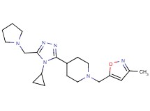 4-[4-cyclopropyl-5-(pyrrolidin-1-ylmethyl)-4H-1,2,4-triazol-3-yl]-1-[(3-methylisoxazol-5-yl)methyl]piperidine