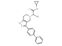 2-(3-biphenyl-4-yl-1,4,6,7-tetrahydro-5H-pyrazolo[4,3-c]pyridin-5-yl)-N-cyclopropylpropanamide