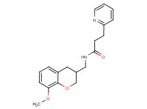 N-[(8-methoxy-3,4-dihydro-2H-chromen-3-yl)methyl]-3-pyridin-2-ylpropanamide