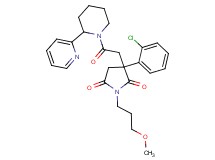 3-(2-chlorophenyl)-1-(3-methoxypropyl)-3-{2-oxo-2-[2-(2-pyridinyl)-1-piperidinyl]ethyl}-2,5-pyrrolidinedione