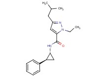 1-ethyl-3-isobutyl-N-[(1R*,2S*)-2-phenylcyclopropyl]-1H-pyrazole-5-carboxamide