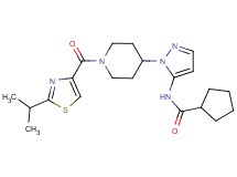 N-(1-{1-[(2-isopropyl-1,3-thiazol-4-yl)carbonyl]-4-piperidinyl}-1H-pyrazol-5-yl)cyclopentanecarboxamide