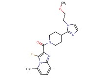 3-fluoro-2-({4-[1-(2-methoxyethyl)-1H-imidazol-2-yl]piperidin-1-yl}carbonyl)-5-methylimidazo[1,2-a]pyridine