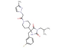 5-(3-fluorobenzyl)-3-isobutyl-5-{1-[(3-methyl-1H-pyrazol-1-yl)acetyl]-4-piperidinyl}-2,4-imidazolidinedione