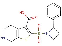 2-[(2-phenylazetidin-1-yl)sulfonyl]-4,5,6,7-tetrahydrothieno[2,3-c]pyridine-3-carboxylic acid