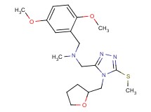 (2,5-dimethoxybenzyl)methyl{[5-(methylthio)-4-(tetrahydro-2-furanylmethyl)-4H-1,2,4-triazol-3-yl]methyl}amine