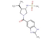 N-{(3S*,4R*)-4-isopropyl-1-[(2-methyl-1H-benzimidazol-5-yl)carbonyl]-3-pyrrolidinyl}methanesulfonamide