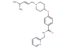 4-({1-[(2E)-4-methyl-2-penten-1-yl]-4-piperidinyl}oxy)-N-(2-pyridinylmethyl)benzamide