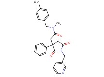 2-[2,5-dioxo-3-phenyl-1-(3-pyridinylmethyl)-3-pyrrolidinyl]-N-methyl-N-(4-methylbenzyl)acetamide