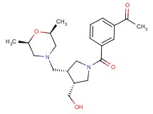 1-(3-{[(3R*,4R*)-3-{[(2R*,6S*)-2,6-dimethylmorpholin-4-yl]methyl}-4-(hydroxymethyl)pyrrolidin-1-yl]carbonyl}phenyl)ethanone