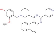 3-methoxy-4-({3-[5-(2-methylphenyl)-2-(4-pyridinyl)-4-pyrimidinyl]-1-piperidinyl}methyl)phenol