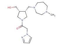 [(3R*,4R*)-4-[(4-methyl-1,4-diazepan-1-yl)methyl]-1-(1H-pyrazol-1-ylacetyl)-3-pyrrolidinyl]methanol