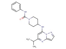 4-[(5-isopropylpyrazolo[1,5-a]pyrimidin-7-yl)amino]-N-phenylpiperidine-1-carboxamide