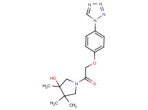 3,4,4-trimethyl-1-{[4-(1H-tetrazol-1-yl)phenoxy]acetyl}pyrrolidin-3-ol