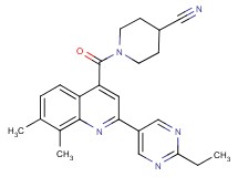 1-{[2-(2-ethylpyrimidin-5-yl)-7,8-dimethylquinolin-4-yl]carbonyl}piperidine-4-carbonitrile