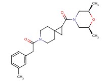 1-{[(2R*,6S*)-2,6-dimethyl-4-morpholinyl]carbonyl}-6-[(3-methylphenyl)acetyl]-6-azaspiro[2.5]octane