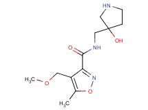 N-[(3-hydroxy-3-pyrrolidinyl)methyl]-4-(methoxymethyl)-5-methyl-3-isoxazolecarboxamide
