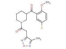(5-fluoro-2-methoxyphenyl){1-[(4-methyl-1,2,5-oxadiazol-3-yl)acetyl]-3-piperidinyl}methanone