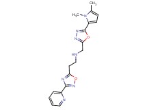 N-{[5-(1,5-dimethyl-1H-pyrrol-2-yl)-1,3,4-oxadiazol-2-yl]methyl}-2-(3-pyridin-2-yl-1,2,4-oxadiazol-5-yl)ethanamine