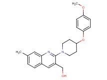 {2-[4-(4-methoxyphenoxy)-1-piperidinyl]-7-methyl-3-quinolinyl}methanol