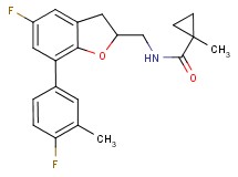 N-{[5-fluoro-7-(4-fluoro-3-methylphenyl)-2,3-dihydro-1-benzofuran-2-yl]methyl}-1-methylcyclopropanecarboxamide