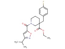 ethyl 3-(4-fluorobenzyl)-1-[(3-isopropyl-5-isoxazolyl)carbonyl]-3-piperidinecarboxylate