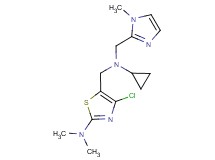 4-chloro-5-({cyclopropyl[(1-methyl-1H-imidazol-2-yl)methyl]amino}methyl)-N,N-dimethyl-1,3-thiazol-2-amine