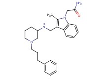 2-[2-methyl-3-({[1-(3-phenylpropyl)-3-piperidinyl]amino}methyl)-1H-indol-1-yl]acetamide