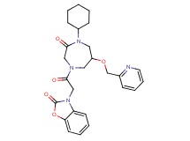 3-{2-[4-cyclohexyl-3-oxo-6-(2-pyridinylmethoxy)-1,4-diazepan-1-yl]-2-oxoethyl}-1,3-benzoxazol-2(3H)-one