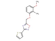5-[(3-methoxy-2-methylphenoxy)methyl]-3-(2-thienyl)-1,2,4-oxadiazole